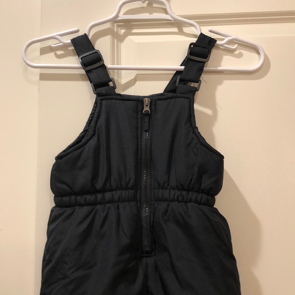 Kid’s black snow ski bib overall pants